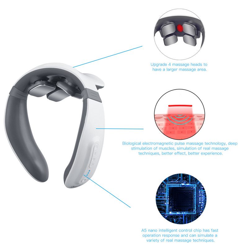 Smart Neck Massager – Heat & Pain Relief Therapy